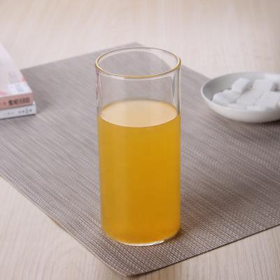 China Wholesale 280ml Sustainable Borosilicate Milk Clear Straight Coffee Juice Glass Cup for sale