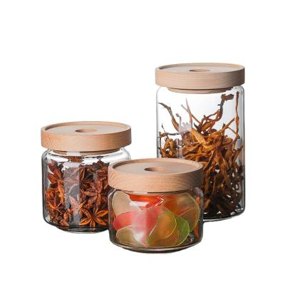 China Steamable 500ml Clear Airtight Seal Glass Honey Jar for sale