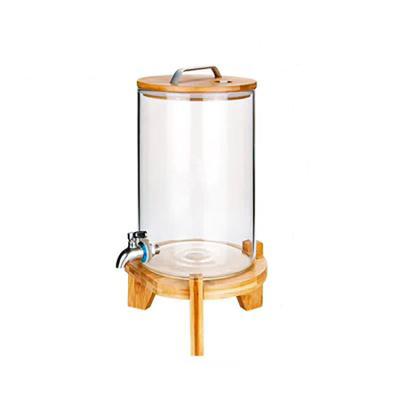 China Kitchen 4.5kg 7.5kg Stored Empty Borosilicate Borosilicate Rice Glass Barrel for sale