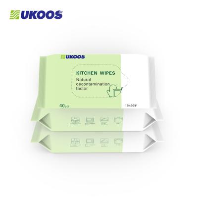 China Viable Chemical Free Sensitive Skin Degreasing Disposable Kitchen Cleaning Cloths for sale