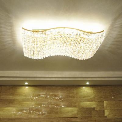 China Simple Modern Chrome Color K9 Crystal Ball Light Fixture Ceiling Lamp For Living Room for sale