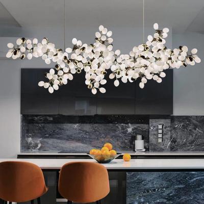 China Modern Nordic Home Decoration Pendant Lights Modern Personality LED Lamp Hanging Light Glass Ball Chandelier for sale