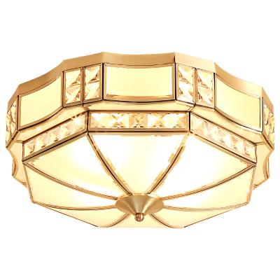 China American Turkish Ceiling Lights Living Room Style Outdoor Mounted Luxury Brushed Brass Ceiling Lamp For Balcony Ceiling Bedroom for sale