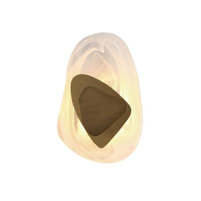 China Modern Modern Glass Wall Lamp Crystal Surface Mounted Wall Lights Oval Luxury Bedside Lamp For Bedroom for sale