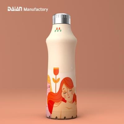 China Sustainable Cola Shape Vacuum Flasks Sports Water Bottle Stainless Steel Water Bottle With Custom Logo for sale