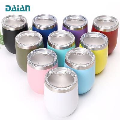 China Sustainable Wholesale Stainless Steel Thermal Mug 12oz Double Wall Wine Tumbler Cup for sale