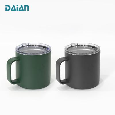 China Sustainable Wholesale Stainless Steel Double Wall Travel Coffee Mug With Handle for sale