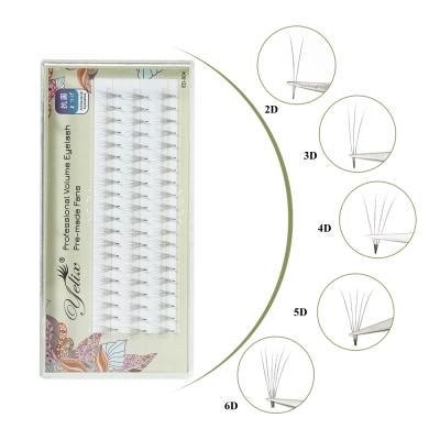 China Yelix Durable Wholesale 2D 3D 4D 5D 6D Short Rod Premade Fan Eyelash Extension for sale