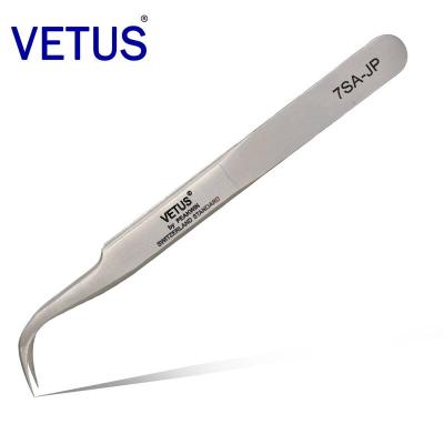 China Comfortable Grip Yelix Best Selling Wholesale Price Customized Vetus Lash Extension Tweezers 7SA-JP With Package Box for sale