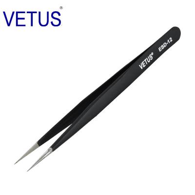 China Genuine Yelix 100% Fashional Vetus ESD-12 Eyebrow Tweezers Stainless Steel Eyelash Beauty Salon Tweezers Beauty Care Cosmetics Tools for sale