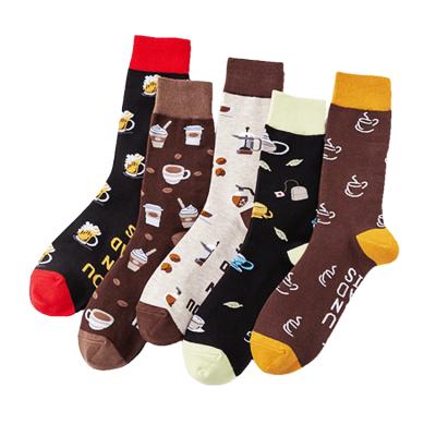 China Custom Logo Cartoon Men Socks Fashion Colorful Cotton Lon Custom Socks Logo Cotton Anti-Fault Crew Happy Socks Dropshipping for sale