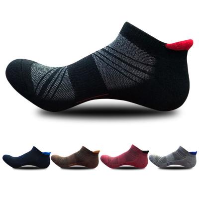 China Anti-Fault Ankle Socks Men Color No Show Sports Anti-skid Sock For Men Cotton Breathable Short Socks AMZ Dropshipping for sale