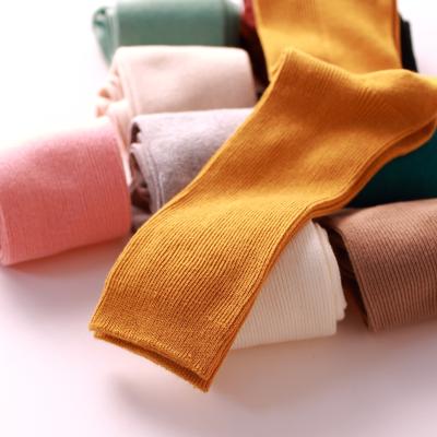 China Anti-Fault Custom Women Socks Color High Quality Cotton Sport Long Bangs Sports Solid Color Crew Sock Female Casual Girl Dropshipping for sale