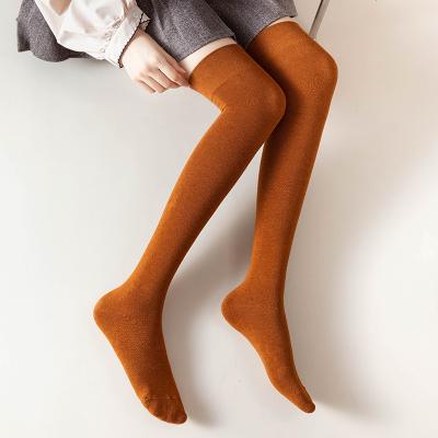 China Hot Selling Anti-Fault Women's Stockings 2021 New Fashion 95% Cotton Long Japanese Stocking Socks Autumn Winter Over Knee Socks for sale