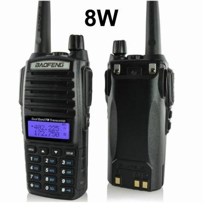 China LED Flashlight Baofeng UV-82 Walkie Talkie 8W UHF Ham Two Way Radio VHF Ham Two Way Radio High Quality Handheld Dual Band Walkie Talkie for sale