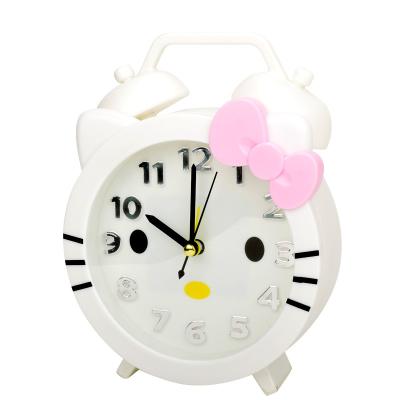 China Factory wholesale calendars student alarm clock children's bedside alarm clock kitten cartoon clock student gift small for sale