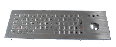 China Mechanical rugged industrial stainless steel keyboard with built in trackball for sale