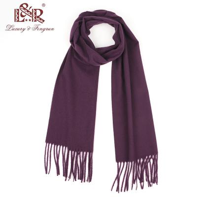 China Polyester Pashmina Warm Solid Foulard Female Scarves Wraps Winter Women Cashmere Scarf for sale