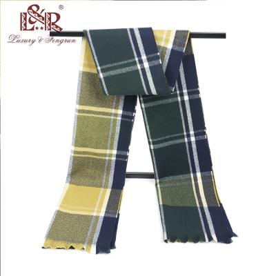 China Polyester Lattice Cashmere Classic Warm Female Shawl Autumn Couple Long Wrap Winter Men Scarf for sale