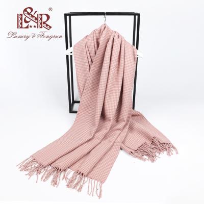 China Woolen Fashion Pashmina Foulard Female Shawl Wraps Woolen Scarf Women Thickening Cashmere Winter Scarf for sale