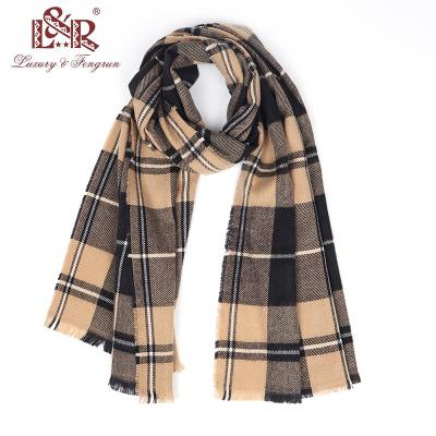 China 2022 Acrylic Winter Double Sides Cashmere Pashmina Shawl Warm Cashmere Scarves For Women for sale