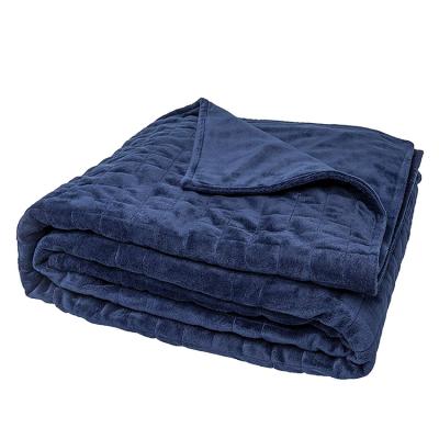 China Wholesale Customized HEATED Sensory Blanket Beach Sherpa 15lbs Kids Weighted Blankets for sale