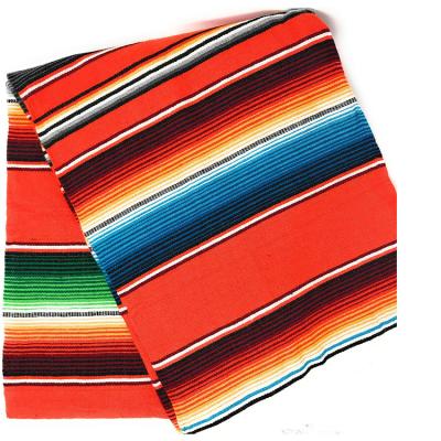 China Mexican flag yoga handwoven colorful falsa blankets embroidered by volume cheap wholesale PORTABLE for sale