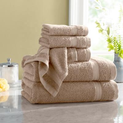 China 6 Piece Hypoallergenic 100% Cotton Towel Quick Dry Set for sale