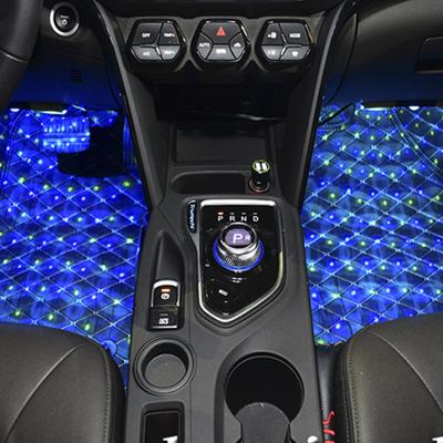 China 2020 Simple Car Styling Full Stars Lights Voice Control Color Cycle LED Decorative Accessories Car Insoles for sale