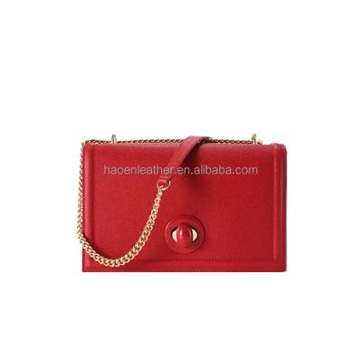 China Luxury Haoen Female 2023 Spring New Small Focus Design Chain Shoulder Bag Fashion Simple Small Square Bag Casual Crossbody Bag for sale