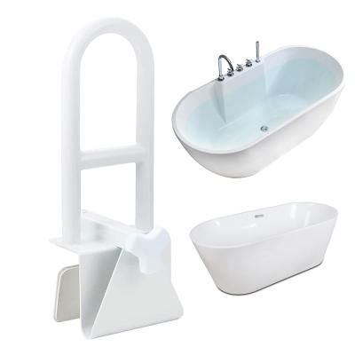 China stainless steel & Rubber Factory Customized Products Bathtub Handrail Adjustable Bathroom Shower Grab Bars for sale