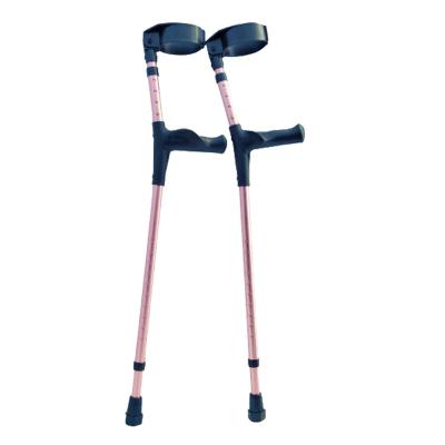 China Aluminum Customize Adults Full Color Kids Crutches Disabled Ergonomic Canes Elbow Forearm Crutches for sale