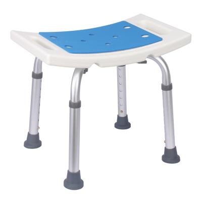 China Hot Selling New Model 7 Levels Adjustable Legs Aluminum Adjustable Medical Bath Chair For Bathroom for sale