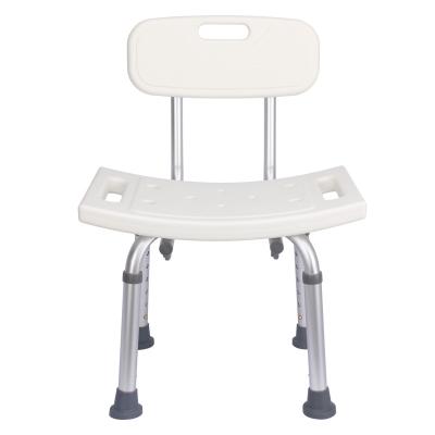 China New Bath 7 Legs Bathroom Safety Levels Adjustable Shower Chair High Quality Adjustable Safety Chair With Back for sale