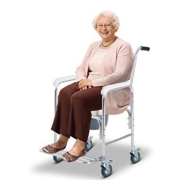 China Aluminum/HD-PE Amazon Bath Commode Chair 4 Wheels Brakes Wheels Footrest Mobile Wheelchair Toilet for Elderly for sale