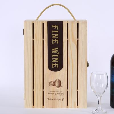 China 1 Bottle Handmade Wine Box Wine Bottle Wooden Packaging Gift Box For Wine for sale