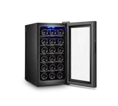 China Wholesale 18 Bottle Electronic Wine Cabinet Mini Cellar Top Rated Refrigerated Wine Cooler Bar Wine Cooler for sale