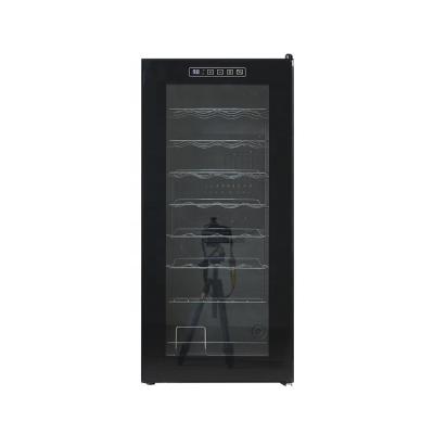 China Low Noise Hotel 32 Bottles Wine Cooler Modern Wine Cabinet Adjustable Wine Fridge for sale