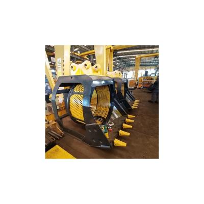 China 2022 Best Selling Farms Tipping Bucket Screen Excavator Wheel Loader Rotary Screen Bucket for sale