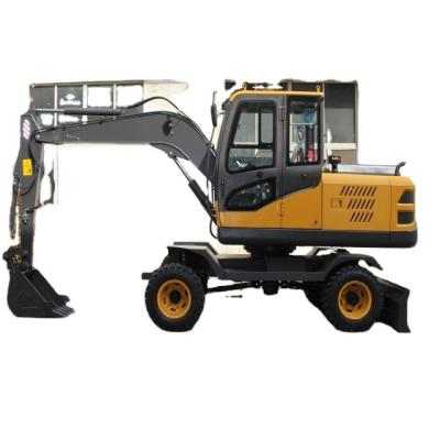 China Garment Shops 6Ton Wheel Excavator Cheap Price 80 Wheel Excavator For Sale Shandong Used In Construction for sale