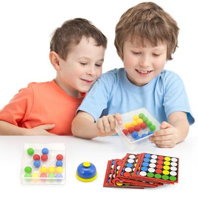 China Kidewan Plastic Multicolor Puzzle Chess Game Interactive Sensory Learning Tricky Fingers Beads Battle Board Game With Card for sale