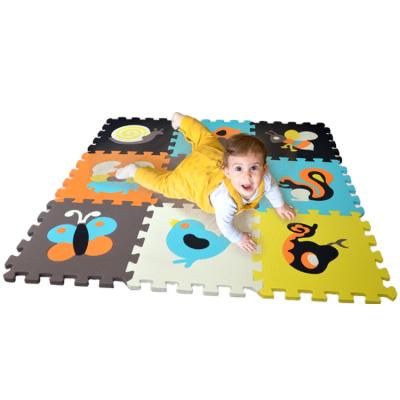 China Kidewan EVA Crawling Rug Carpet Non-Toxic Waterproof Puzzle Mat Baby Foam Play Mat Child Interlocking Mat with Shape Match Cute Animal for sale