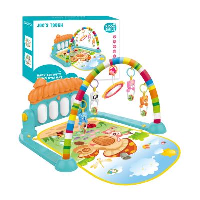 China Kidewan ODM Eco-Friendly Baby Toys Kick Piano Gym Crawling Play Mat Kids Tummy Time Activities PlayMat Musical Play Mats for sale