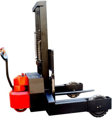 China Hotels Electric Offroad Pallet Stacker With 1000-1500kg Loading Capacity With Lift Height 3000mm for sale