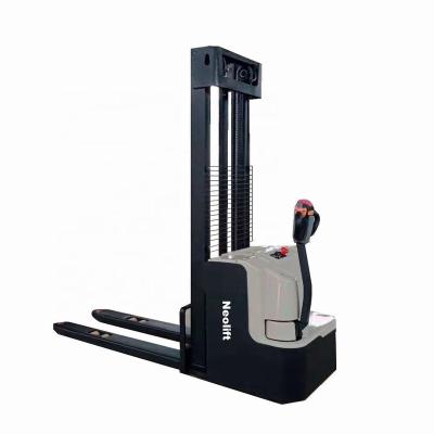 China Hotels Electric Walkie Pallet Stacker with Loading Capacity 1200-1500kg Lifting Height 2500-3500mm for sale