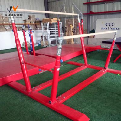 China Waterproof professional outdoor adjustable gymnastics gym uneven parallel bars for sale for sale