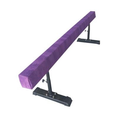 China Waterproof Wood Core Adjustable Gymnastics Balance Beam With Suede Cover For Kids Training for sale