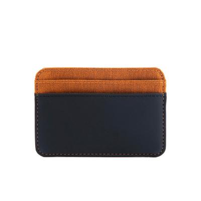 China Fashion Low Price Double Business Card Holder Canvas High Quality Wallet Card Holder for sale