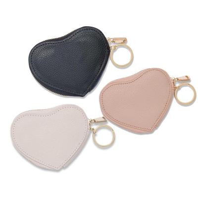 China Fashion Zipper Key Chain Coin Clips Heart Shaped Christmas Coin Purse for sale