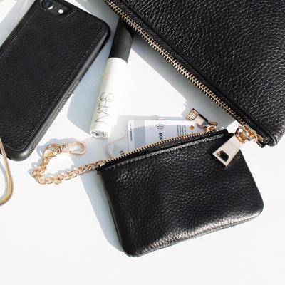 China Fashion Small Luxury Custom Leather Coin Purse Coin Purse With Zipper for sale